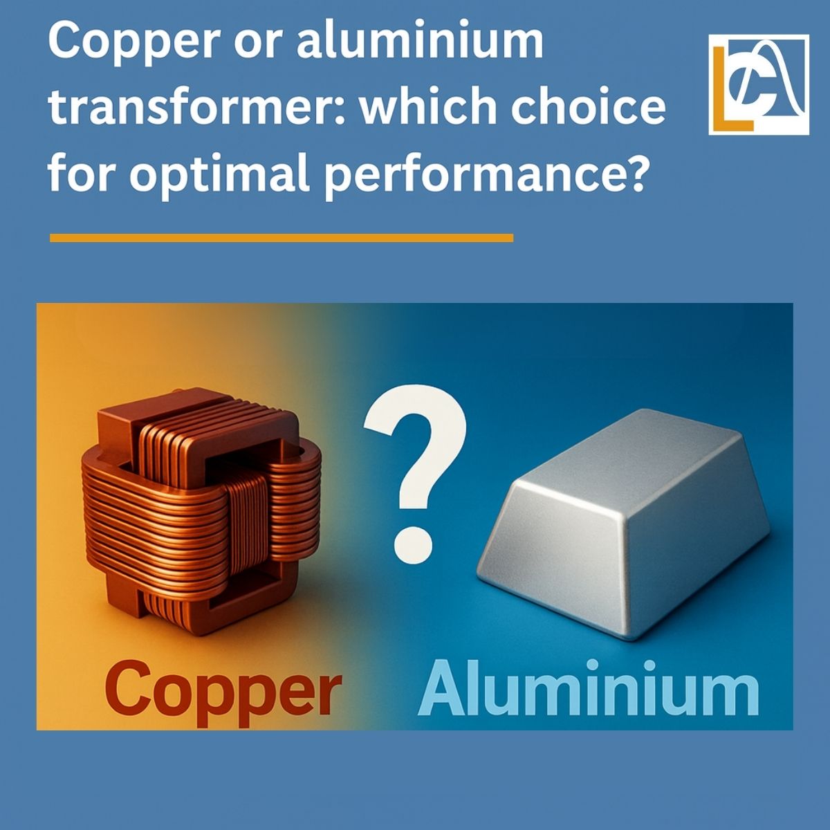 An illustration comparing a copper transformer and an aluminum transformer to help choose the most suitable material.