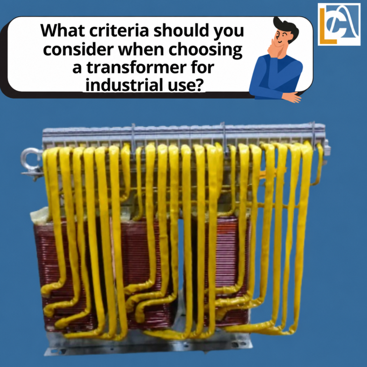 Electric transformer for industrial use